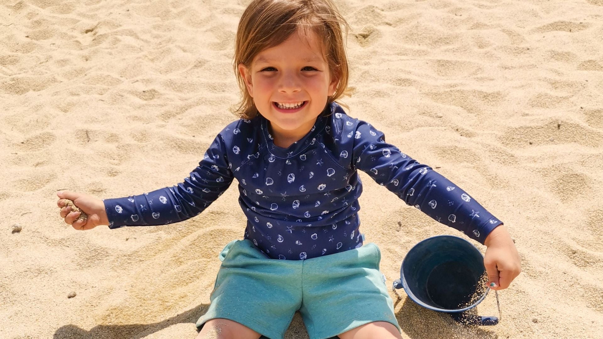 UV-Schutzshirt Langarm zum Baden für Babys und Kinder