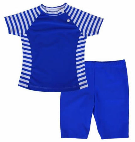 Popolini UV-Schutzkleidung Swimwear Zweiteiler Ringel-Marine