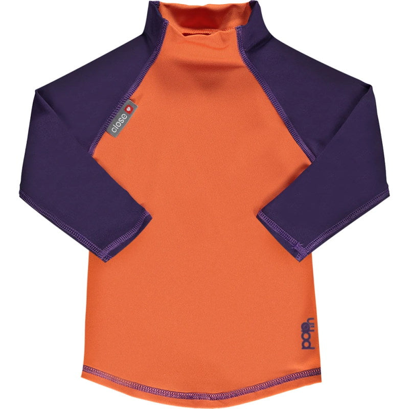 Close Pop-In UV-Schutzkleidung Langarm-Shirt Orange/Lila