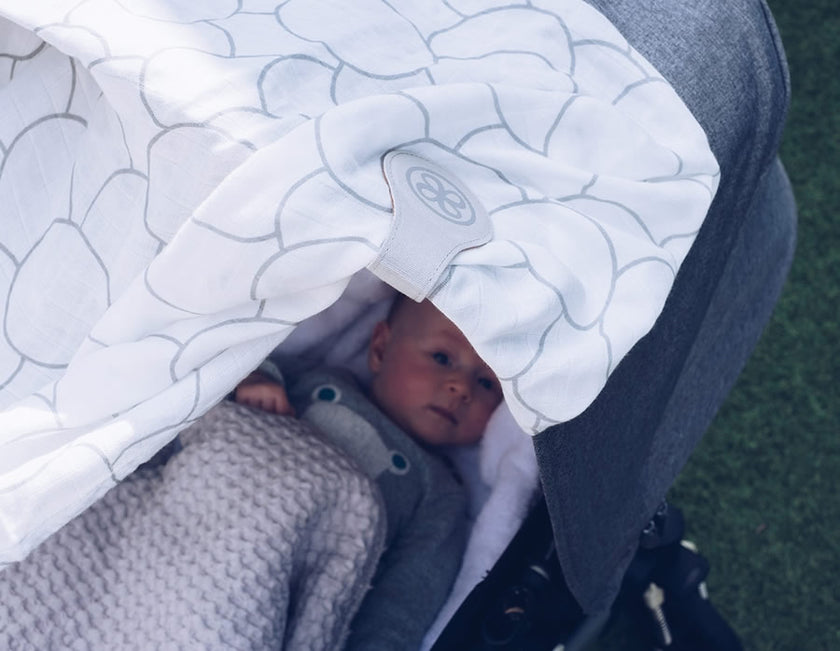 Cloby Clips zur Befestigung am Kinderwagen 2er-Set Leder