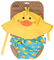 Set Badewindel & Sonnenhut UV-Schutz Ente