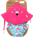 Set Badewindel & Sonnenhut UV-Schutz Flamingo
