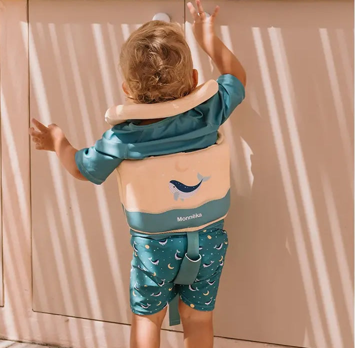Monneka Kinder-Schwimmweste Whale türkis 1-2 Jahre