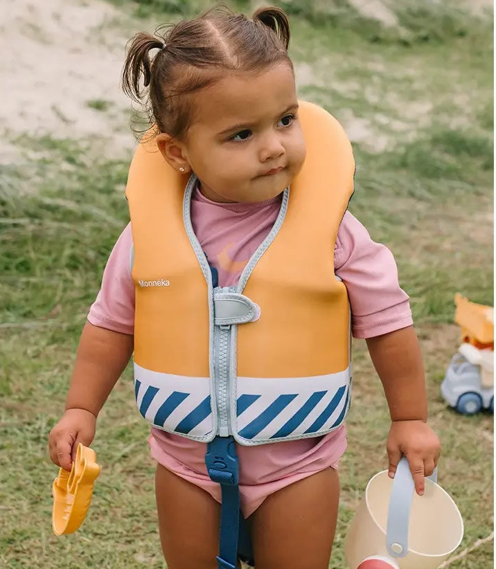 Monneka Kinder-Schwimmweste Stripes Blues & Beyond 1-2 Jahre