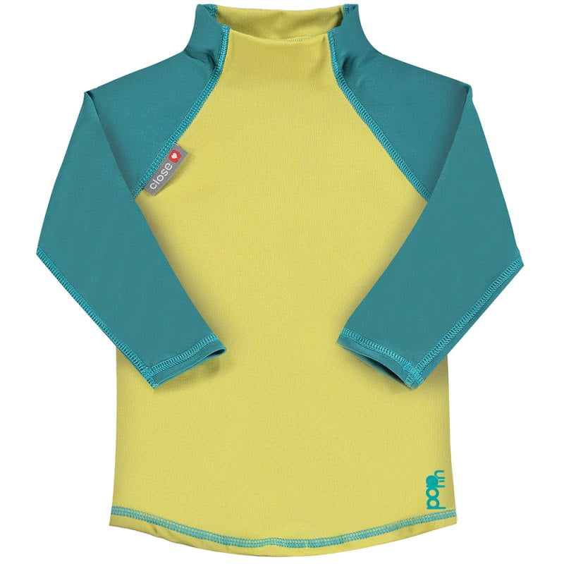 Close Pop-In UV-Schutzkleidung Langarm-Shirt Ocker/Grün