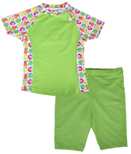 Popolini UV-Schutzkleidung Swimwear Zweiteiler Fruits-Green