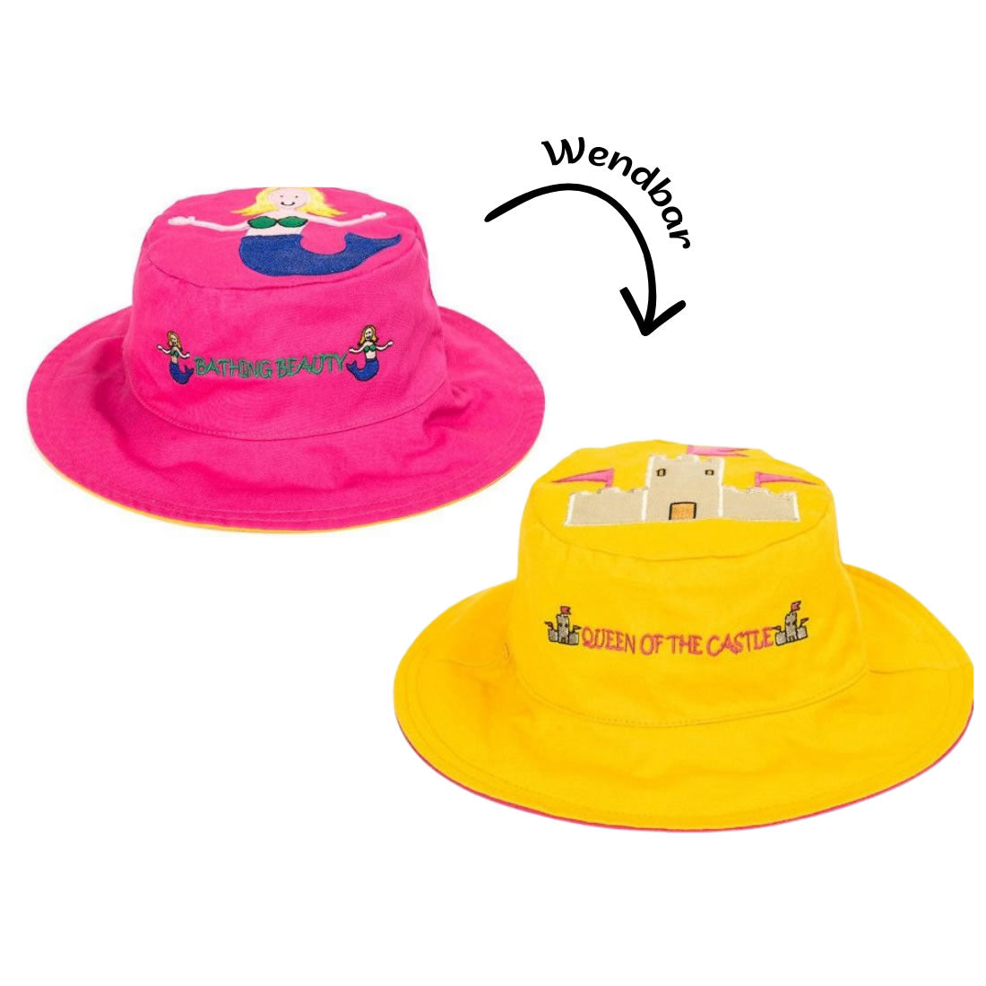 Wendbarer Sonnenhut mit UV-Schutz Meerjungfrau-Sandburg