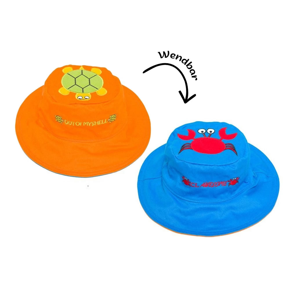 Wendbarer Sonnenhut mit UV-Schutz Krebs-Schildkröte